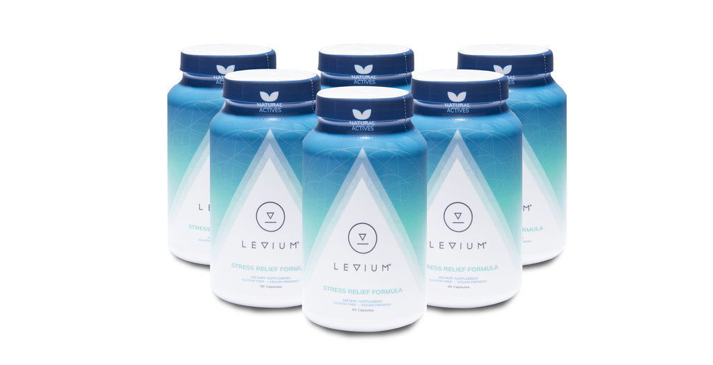 Levium Anxiety Stress Relief Natural Capsules, Supplement Pills | Levium 90-Count